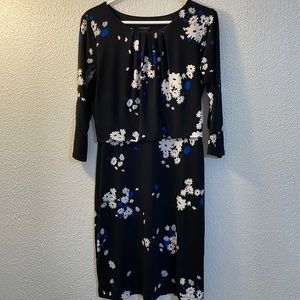 AnnTaylor Small black blue dress